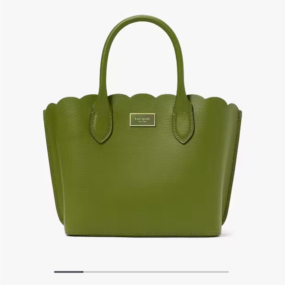 Kate Spade Green Scalloped Tote